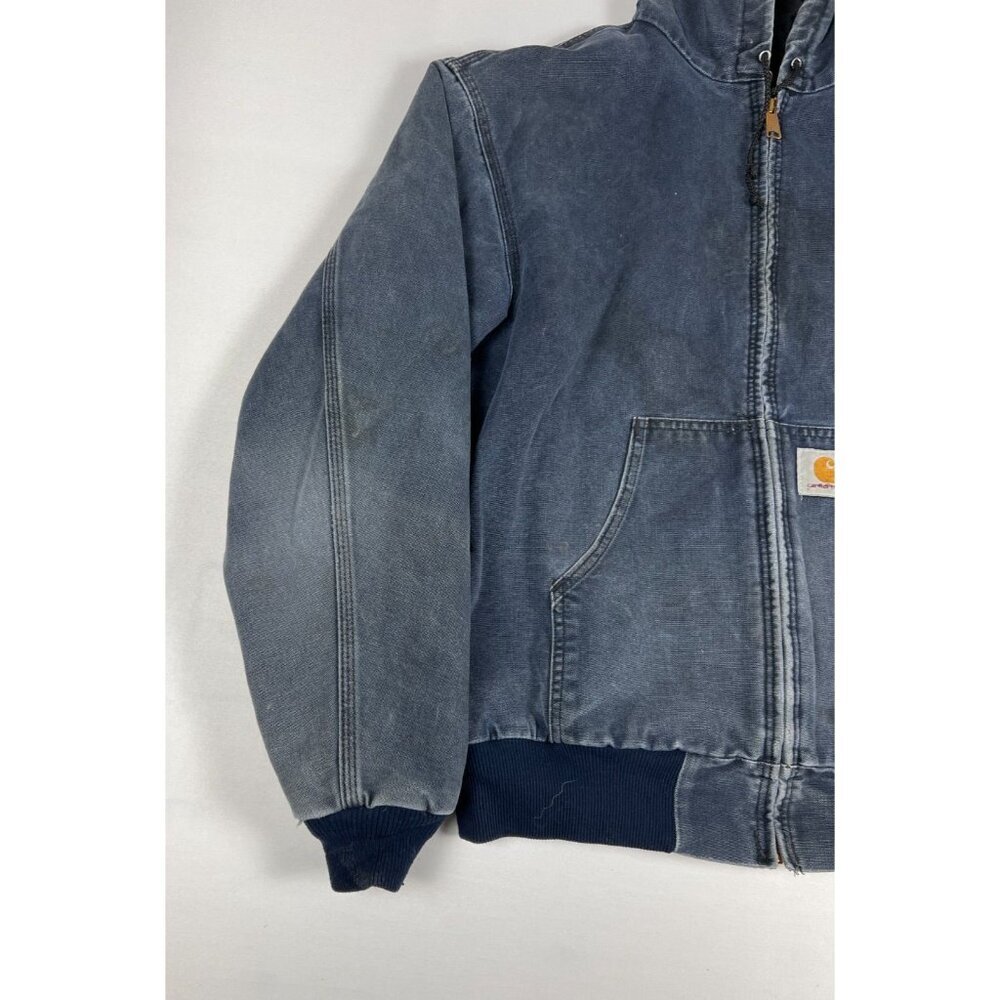 VTG Carhartt Men's Large JQ283 Navy Blue Quilted Lined Active Jacket Made in USA - Picture 7 of 12
